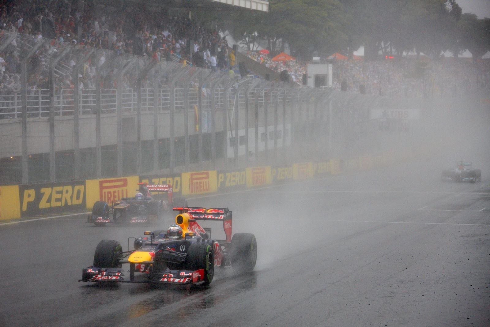 Sebastian Vettel, Red Bull Racing, passes the finish line as sixth placed and becomes the youngest triple F1 World Champion ever!