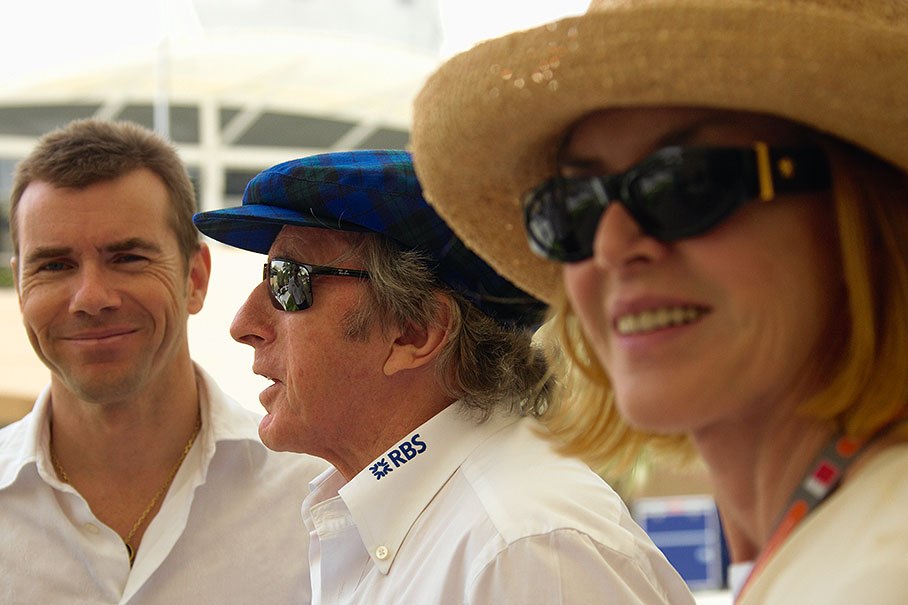 Paul Stewart with father Sir Jackie and mother Lady Helen Stewart