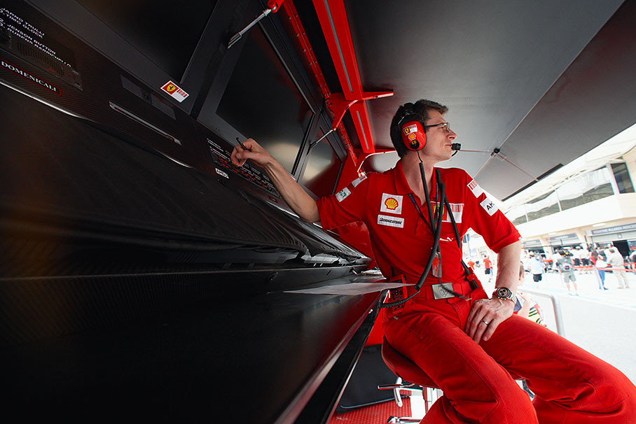 Ferrari's engineer Chris Dyer, successor of Luca Baldisseri for trackside operations