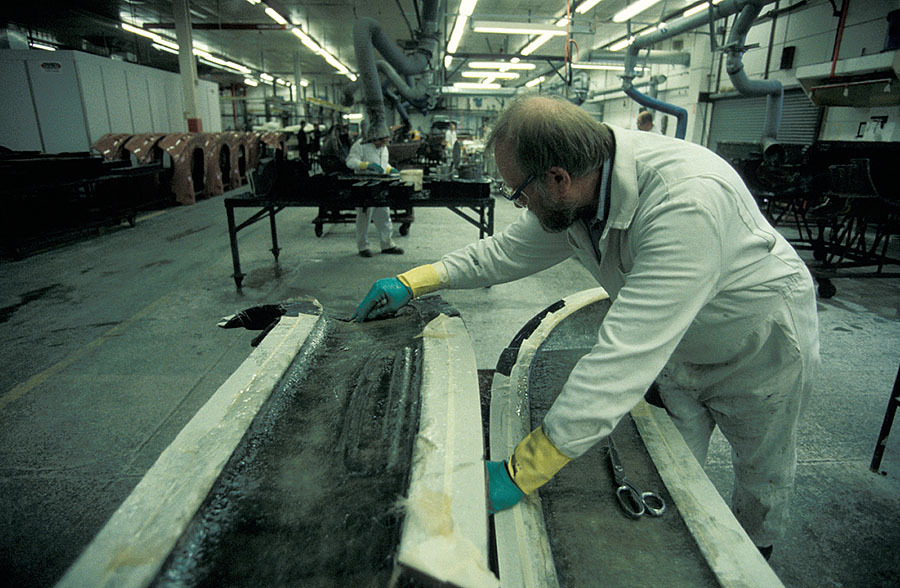 Lotus factory in Hethel, Norfolk, England 1999