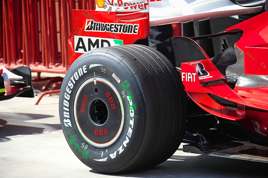 Rim shields. Best explanation found at formula1.com: Ferrari first introduced these at Imola, to help extract the heat generated by the rear brakes. In Turkey a wider lip section improves air extraction still further. It also slightly improves aerodynamic efficiency.