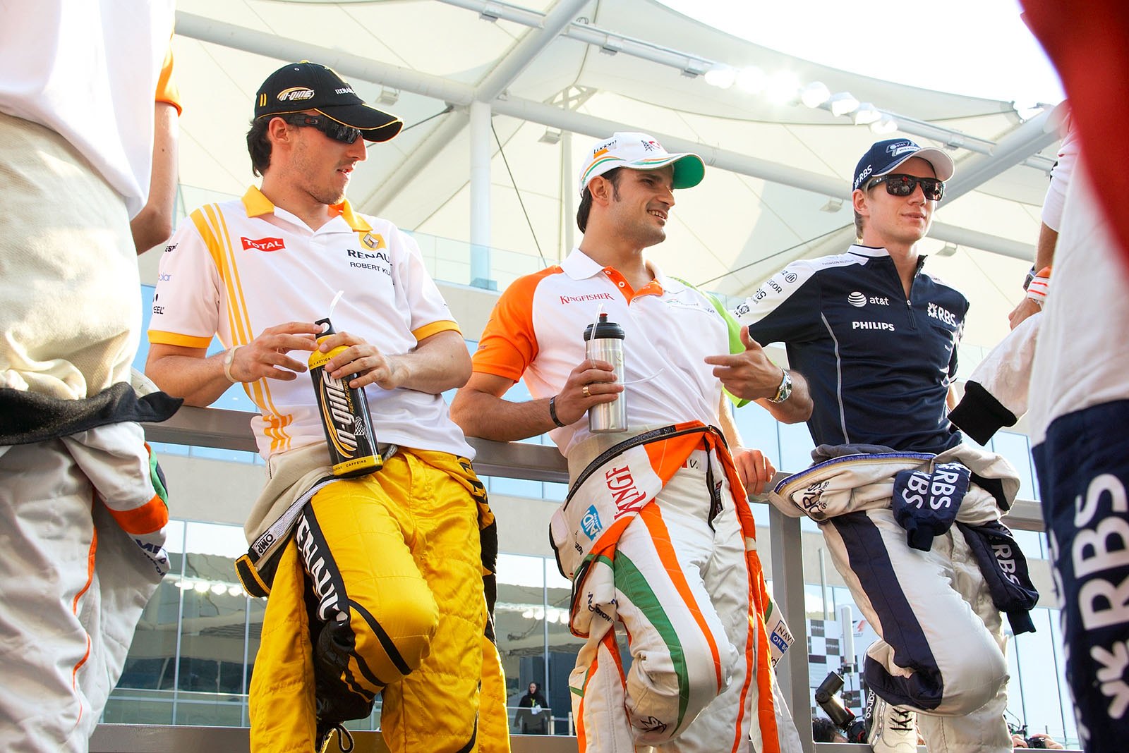 Robert Kubica, Tonio Liuzzi and Nico Hulkenberg