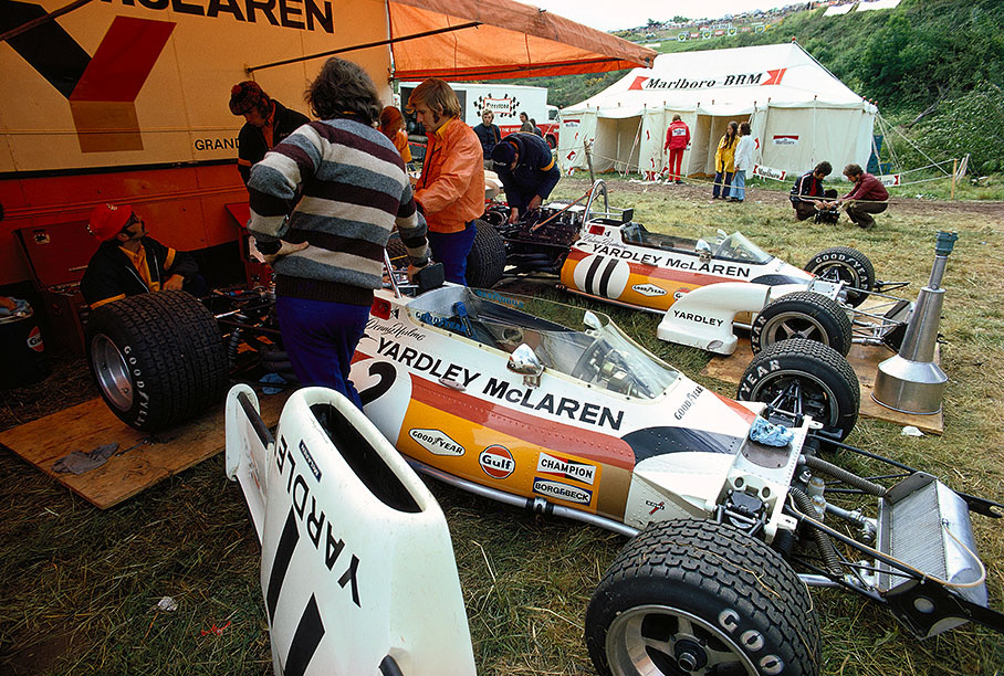 McLaren camping site, French GP 1972