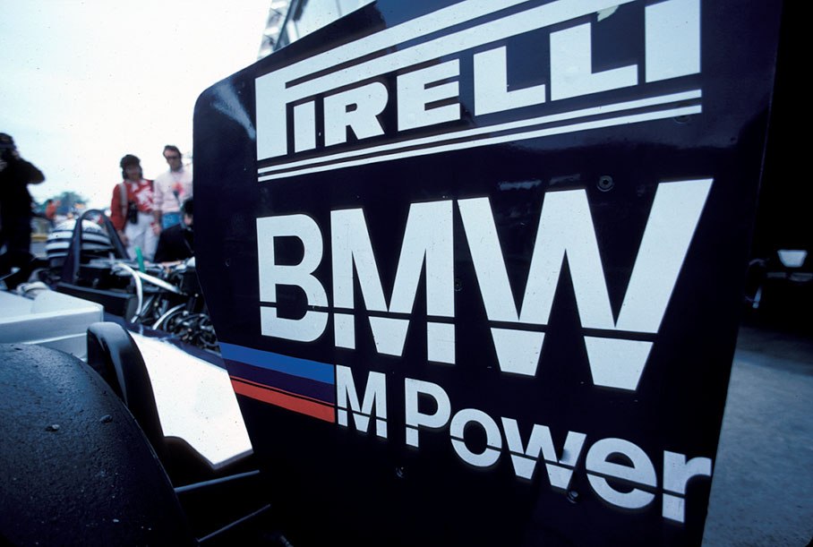 A Brabham-BMW's rear wing