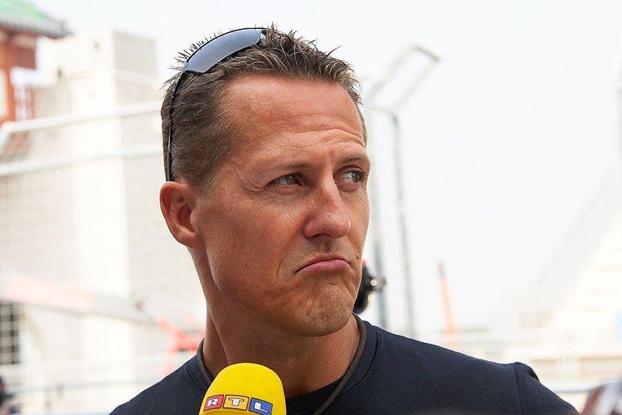 Michael Schumacher gives an interview