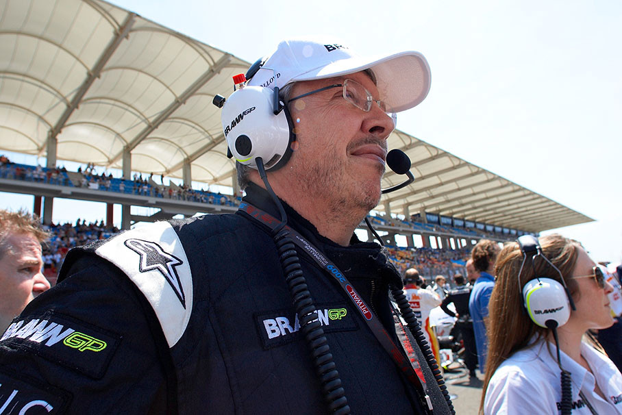 Ross 'The Brain' Brawn seems to be in a relaxed mood on the grid
