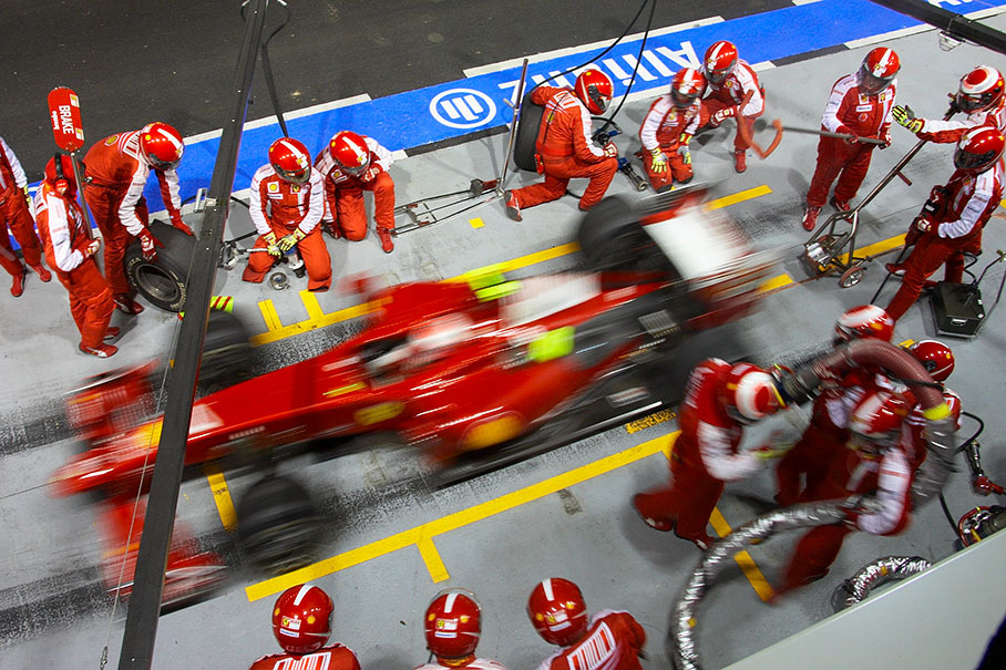 Pit stop of Kimi Raikkonen, Ferrari