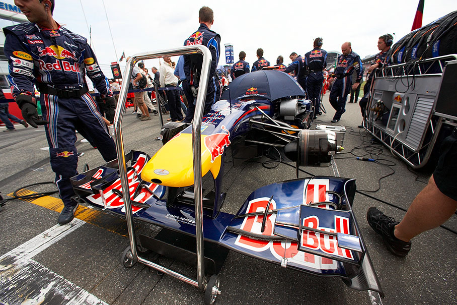 A Red Bull-Renault on the grid