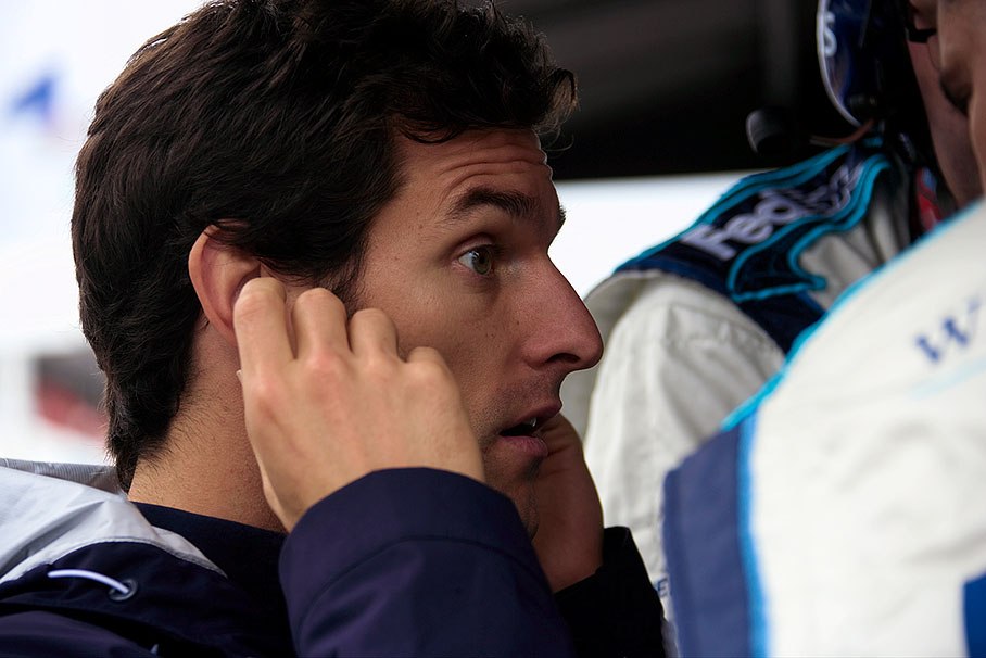 Mark Webber at the pitwall