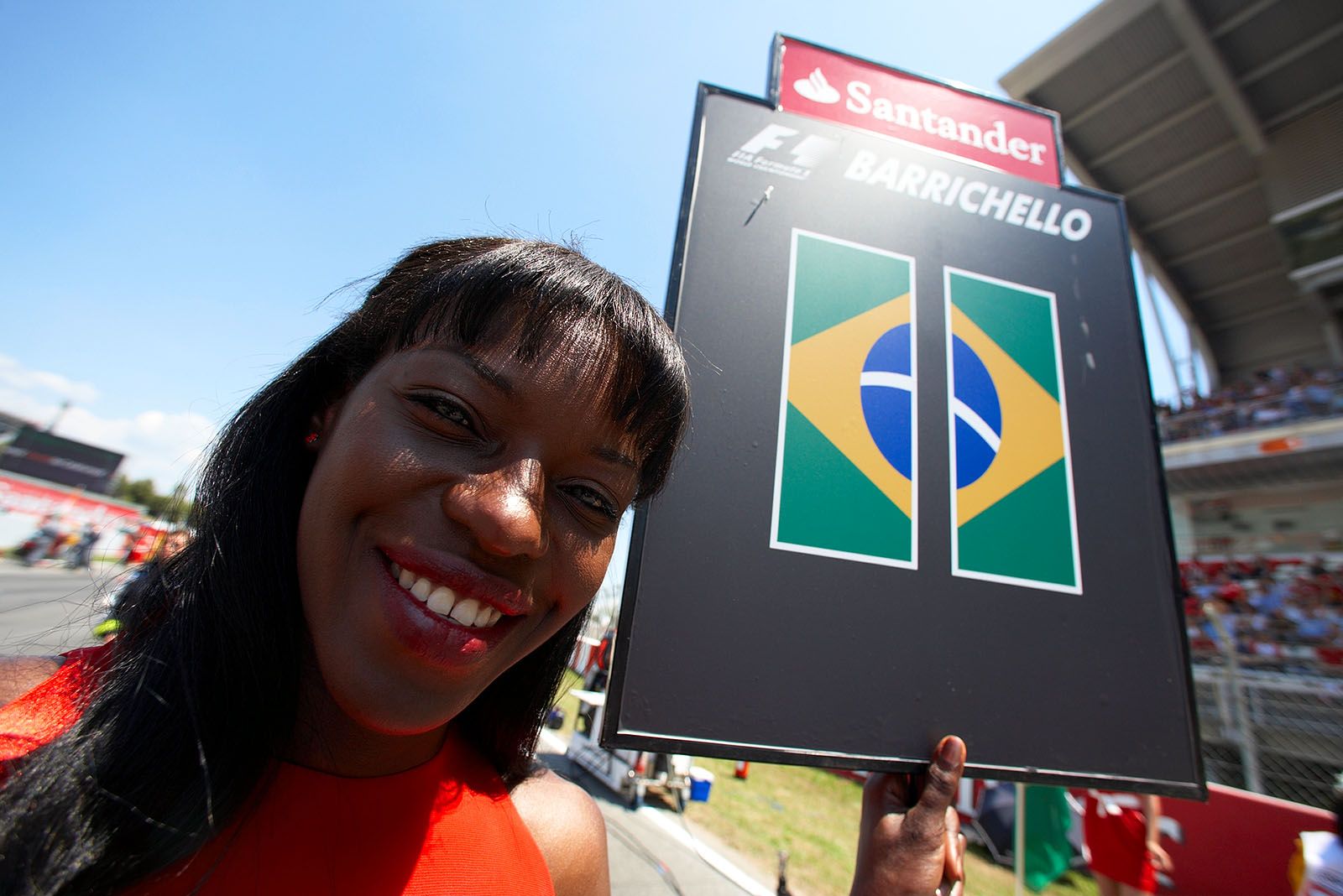 Rubens Barrichello's grid girl