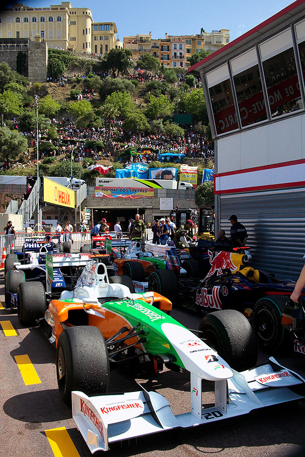 Sutil's Force India car after the race in parc ferme