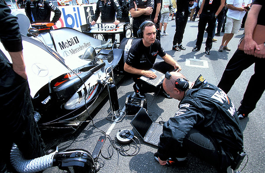 Kimi Raikkonen's McLaren Mercedes on the grid