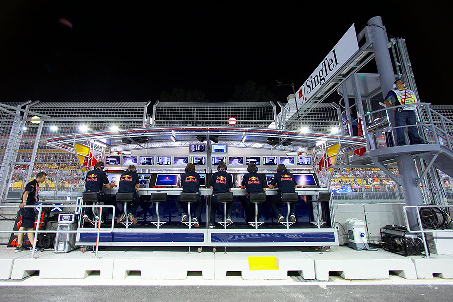 Red Bull Racing's pitwall command center