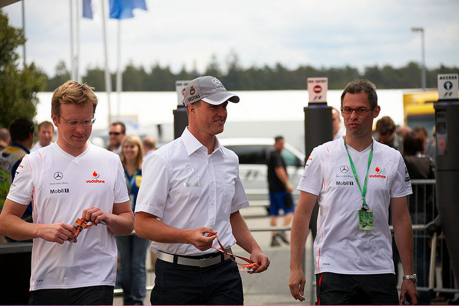Ex-F1 driver turned DTM Mercedes driver Ralf Schumacher visits his old playground.