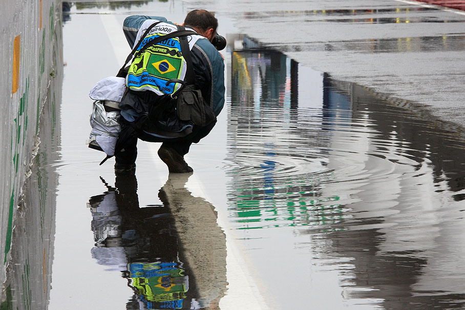A reflective photographer