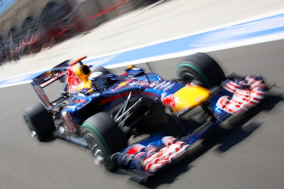 Sebastian Vettel, Red Bull Racing, in the pitlane