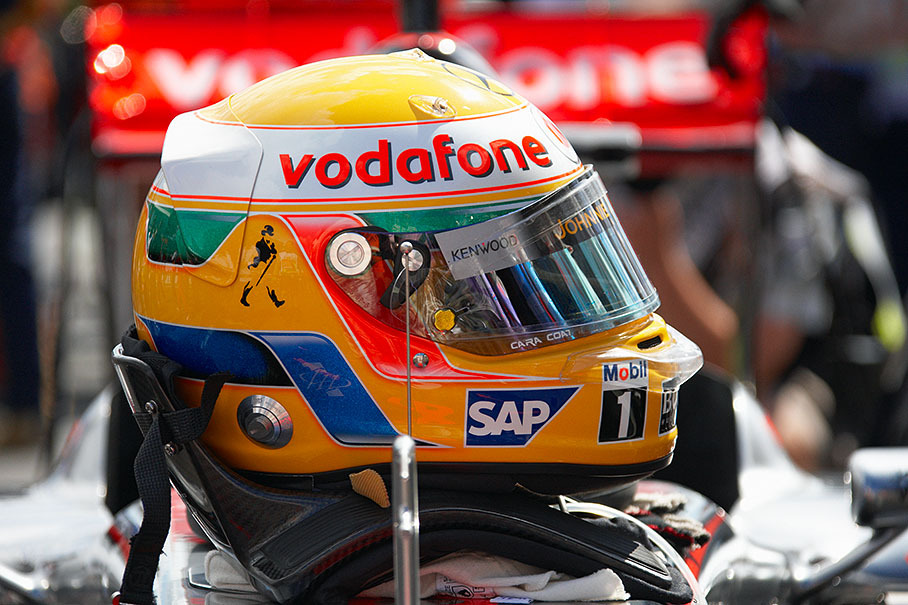 Lewis Hamilton's helmet