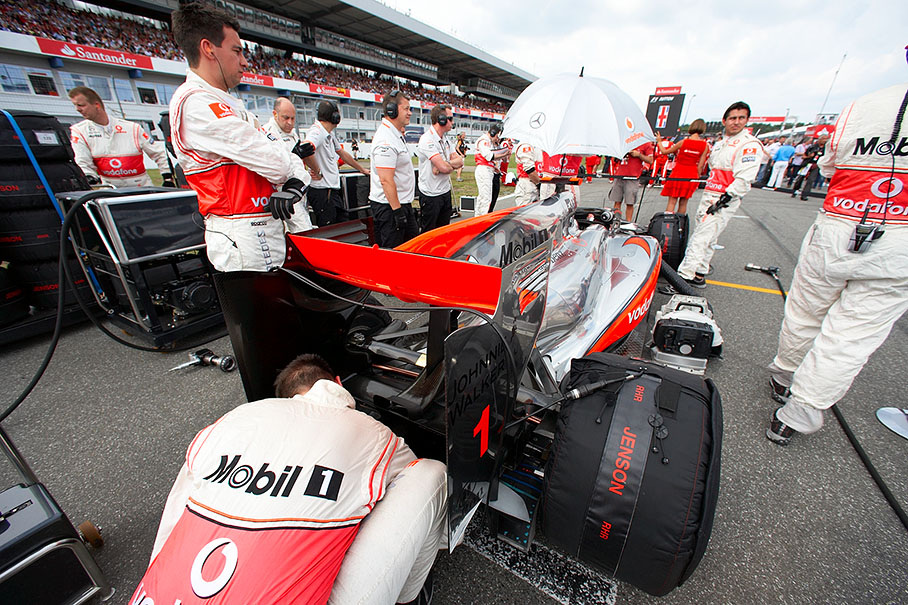 Jenson Button's McLaren-Mercedes on fifth grid position