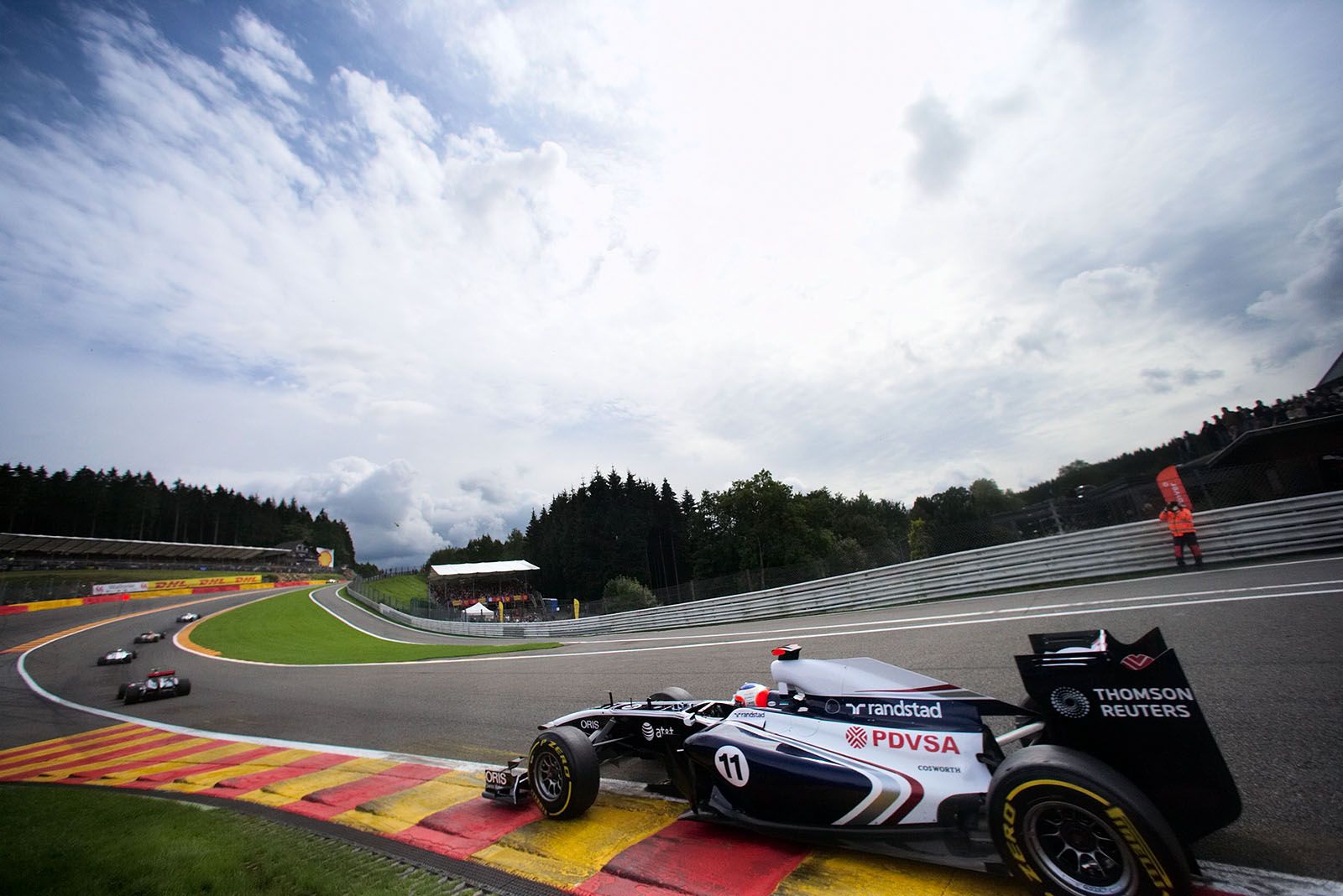 Rubens Barrichello, Williams, during a safety car period