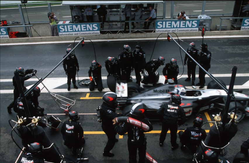 Pit stop of David Coulthard