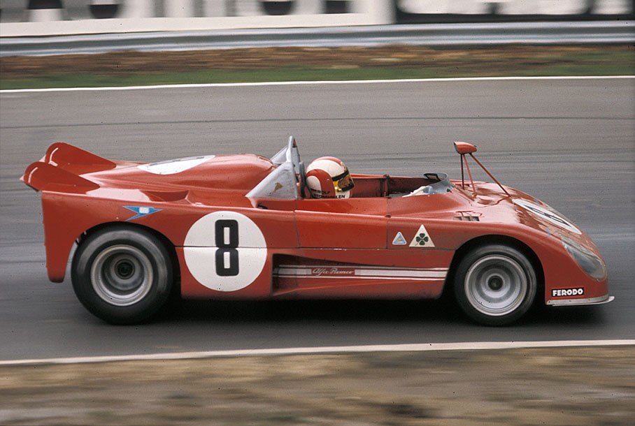 Peter Revson (USA) and Rolf Stommelen (D) finished third in the Alfa Romeo 33TT3 	entered by Autodelta SpA