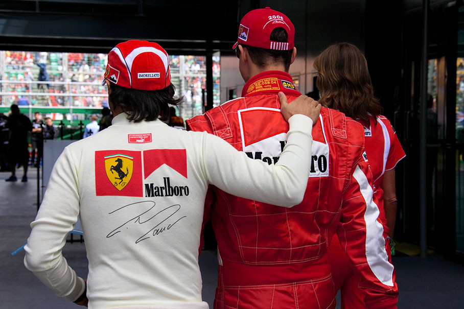Felipe Massa and Michael Schumacher