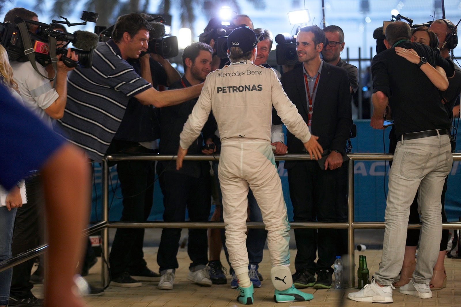 That was definitely not the most enjoyable race for Nico Rosberg with Vettel and Max coming up at the end, Abu Dhabi Grand Prix, 2016
