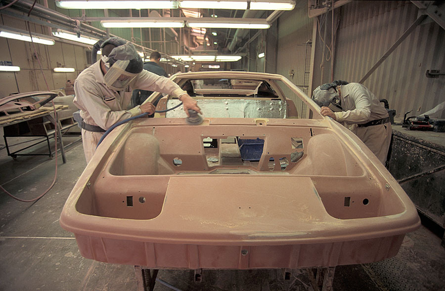 Lotus factory in Hethel, Norfolk, England 1999
