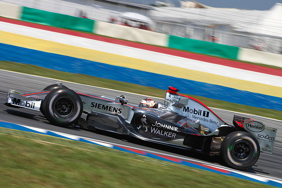 Kimi Raikkonen in the silver arrow