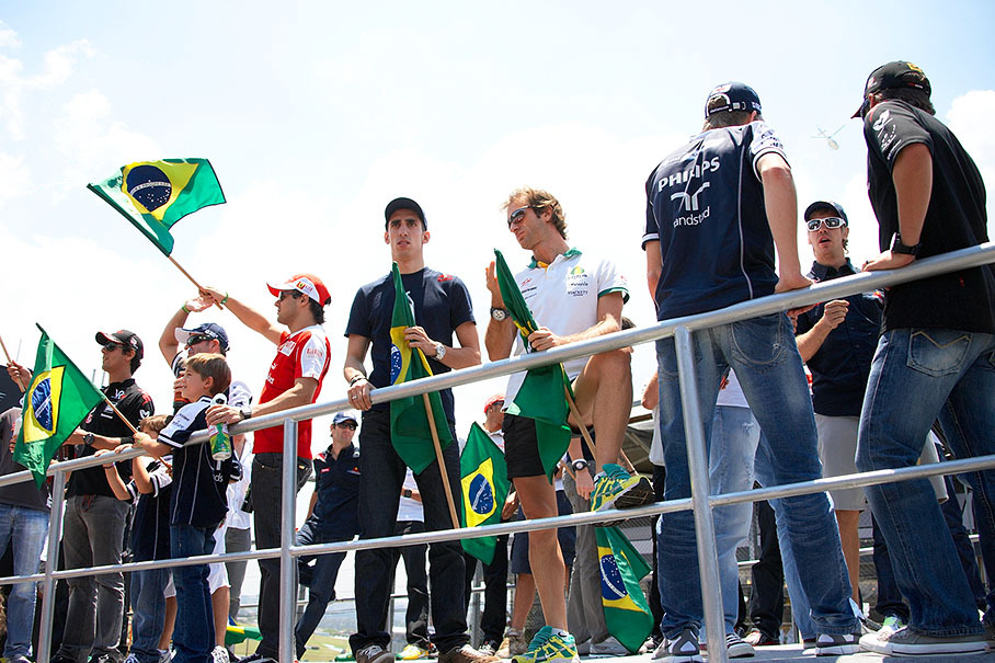 The ambitioned drivers enjoy drivers parade