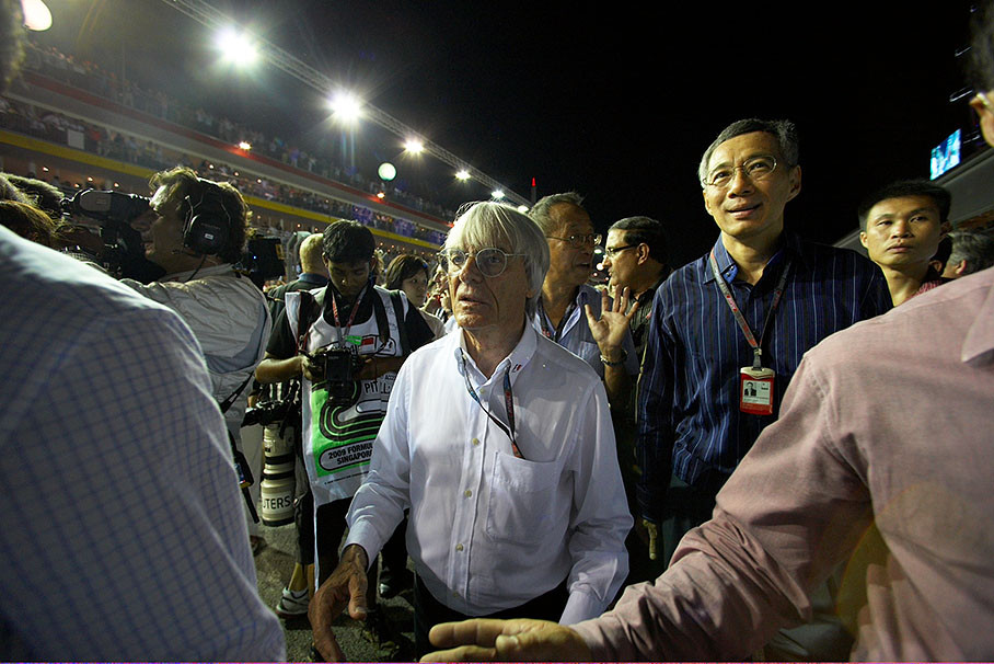 Bernie Eclestone on the grid