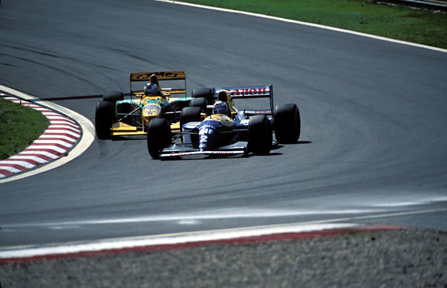 Prost in front of Schumacher