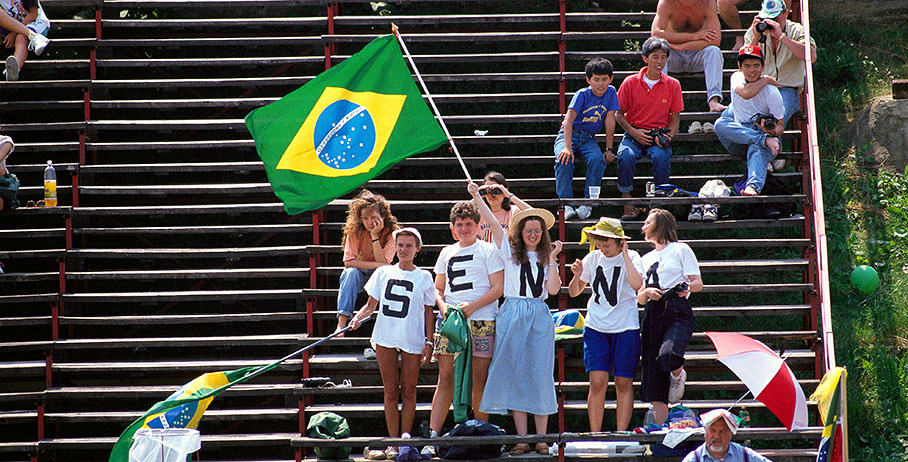 Small fangroup of Brazilian World Champion Ayrton Senna