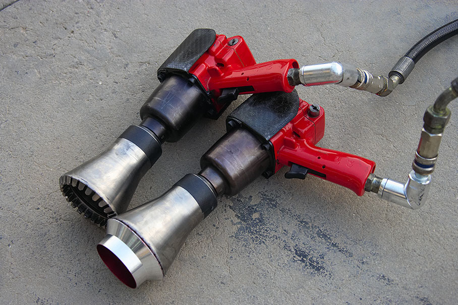 Airguns for quick wheel release and mounting