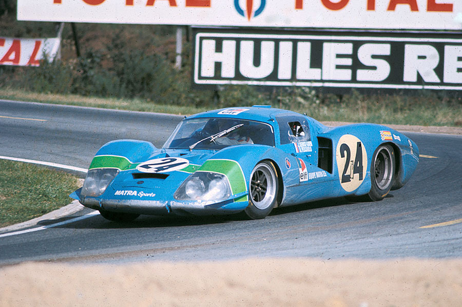 The luckless Matra-Sports 630M 03 of Johnny Servoz-Gavin and Henri Pescarolo lasts 283 laps and retires with a puncture in an accident