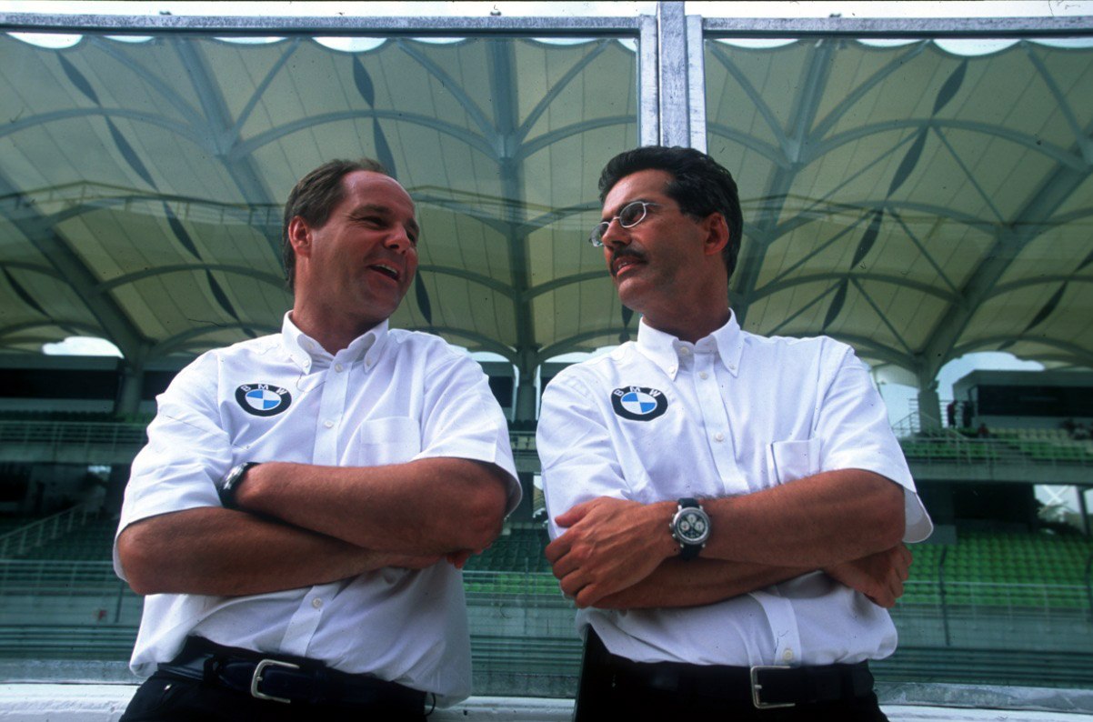 Gerhard Berger and Mario Theissen