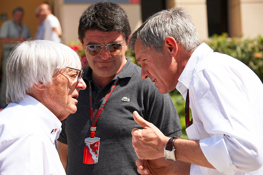 Kubica's advisor Daniele Morelli und Alonso's Manager talk to Mr. Ecclestone
