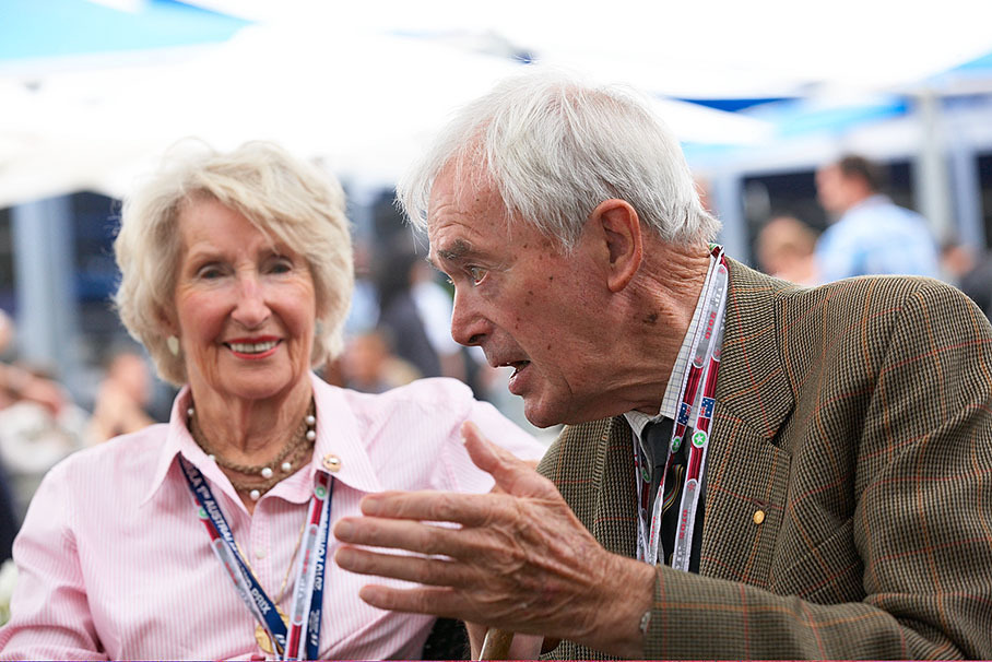 Australier "Tony" Owen Gaze, 90 Jahre, hochdekoriertes Fliegerass aus WW2, 3 GPs 1952 Saison