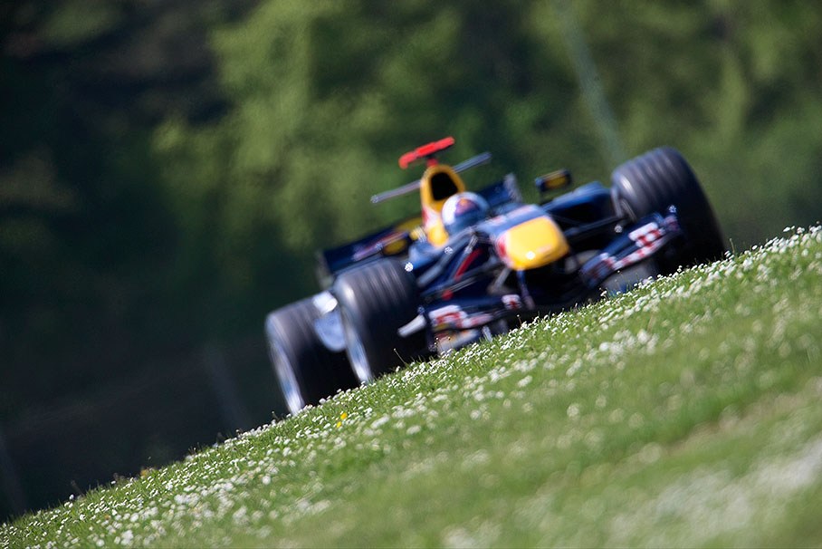 David Coulthard in a daisy field