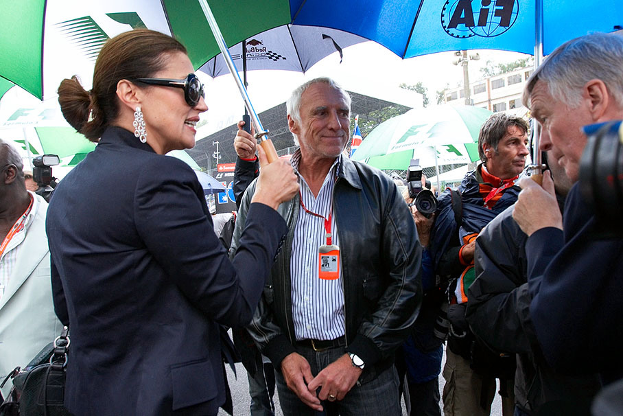 Red Bull boss Dietrich Mateschitz and Slavica Ecclestone meet Max Mosley