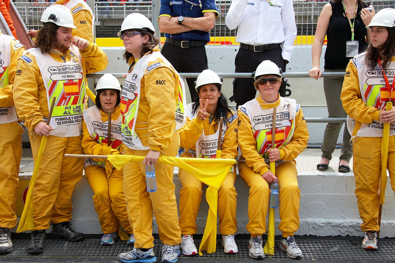 Marshals ready for the Spanish Grand Prix at Barcelona, 2014