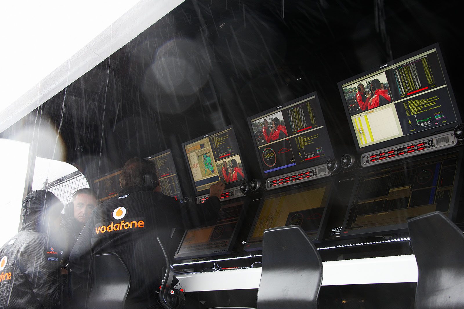 McLaren pit wall command center