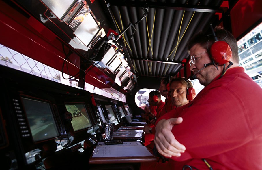 Ferrari pit wall