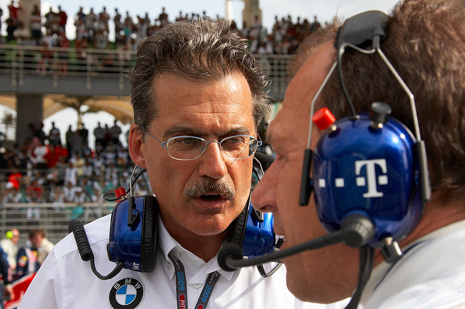 BMW Motorsport director Dr. Mario Theissen talks with  Willy Rampf, the Technical Director of the BMW Sauber F1 Team