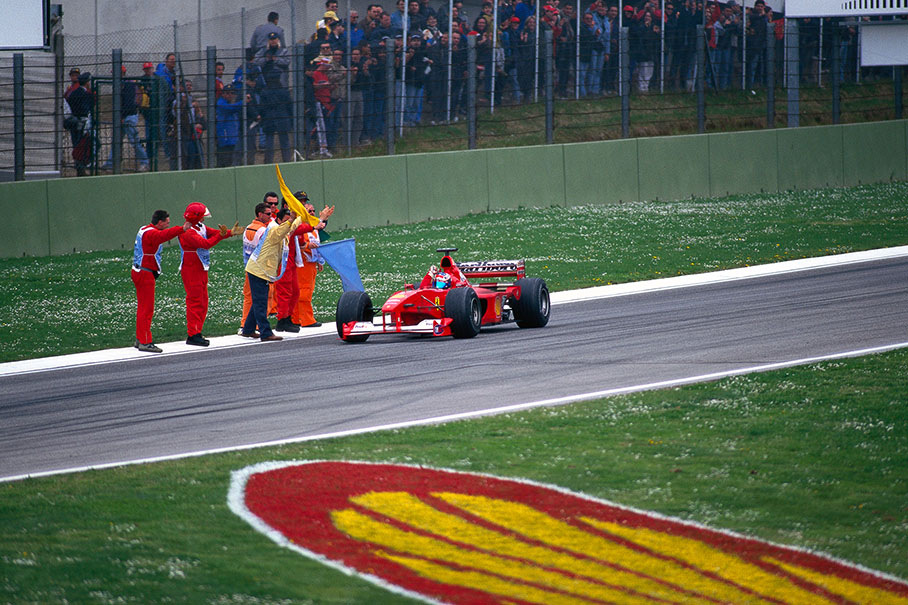 Michael Schumacher, the winner of the Grand Prix.