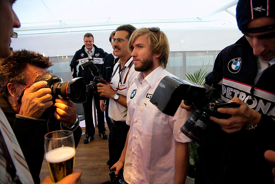 BMW-Sauber's Nick Heidfeld shot by Rainer von Schlegelmilch during an event organized by team for the snappers.