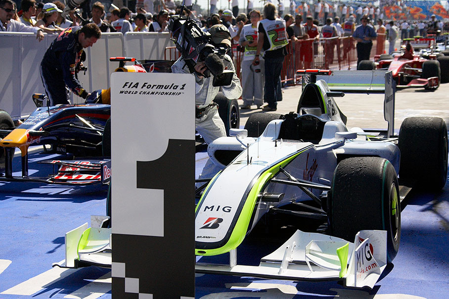 The parc ferme after the race
