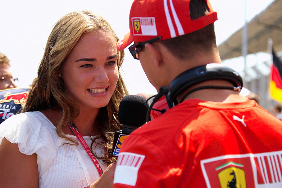 Tamara Ecclestone interviews Michael Schumacher