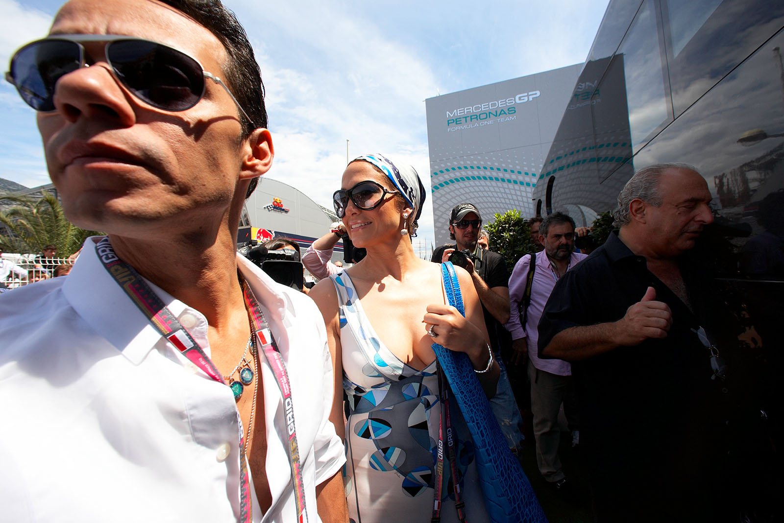 Jennifer Lopez with her husband Mark Anthony