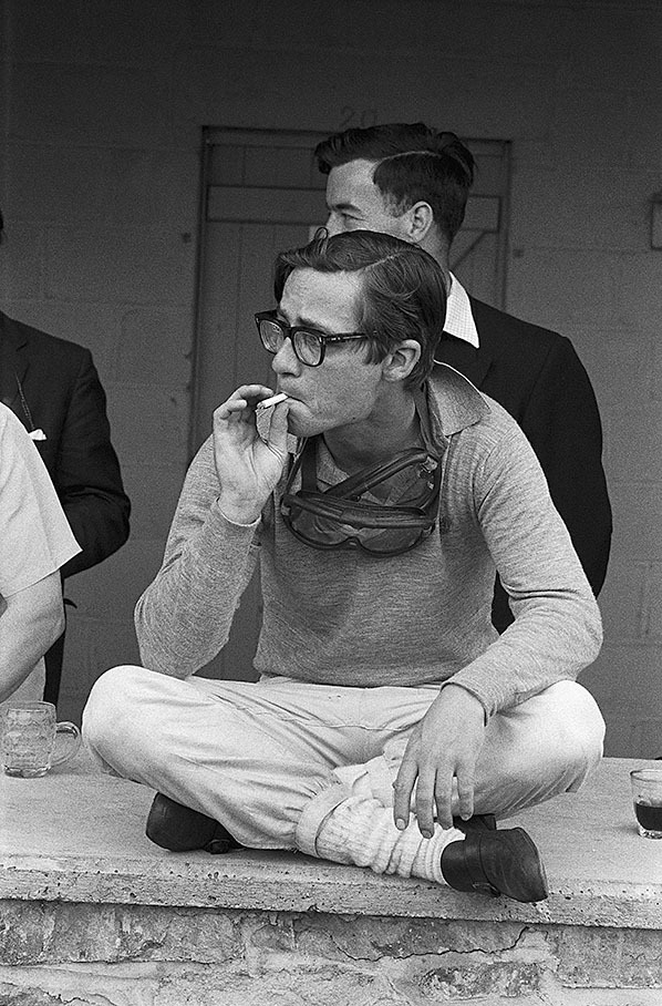 Masten Gregory has a smoking break